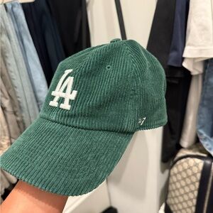 Green Corduroy LA Cap